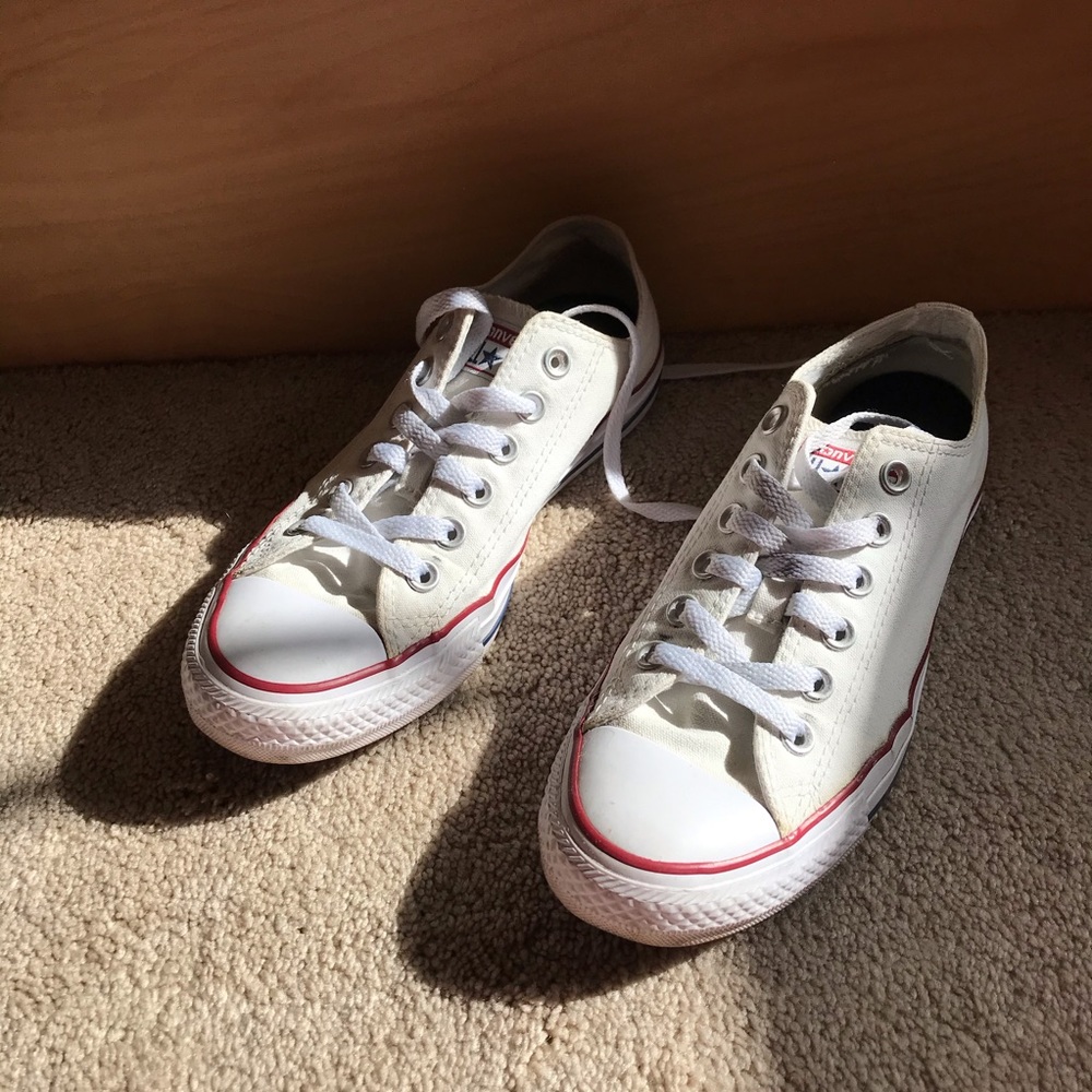 Off white Converse low top shoes